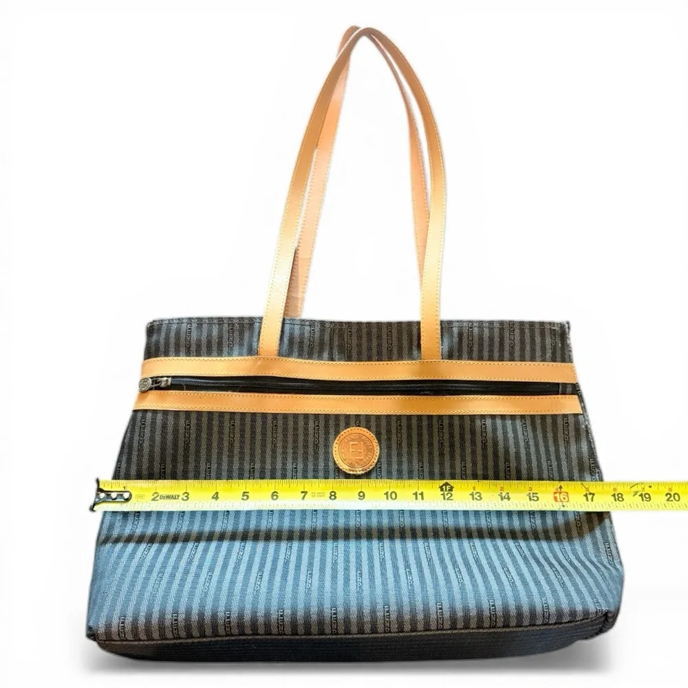 Vintage Fendi Pequin Stripe Tote Bag - Picture 12 of 15